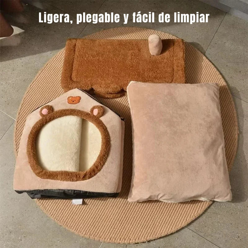 Casa Cueva para Gatos y Perros Pequeños