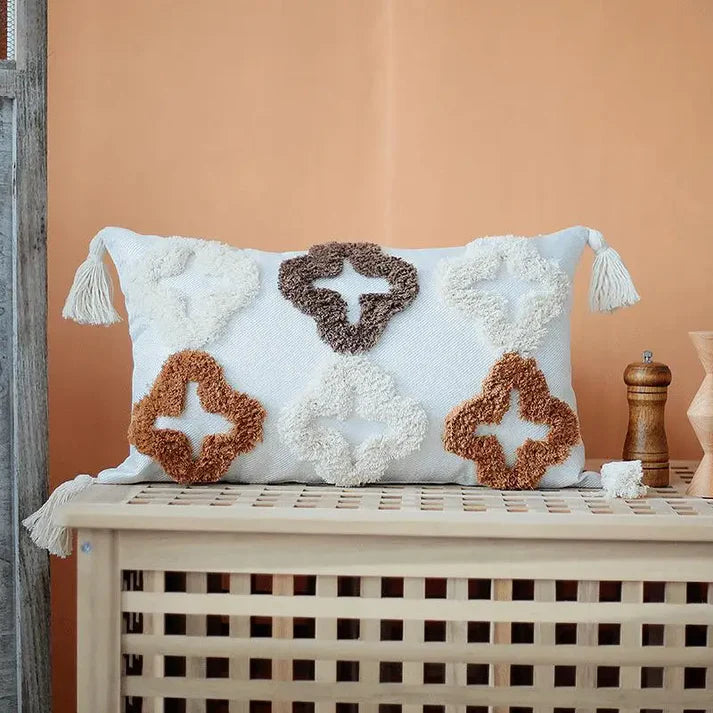Cojín Bohemio Chic Marrón y Beige