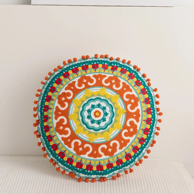 Cojín bordado redondo 45 cm