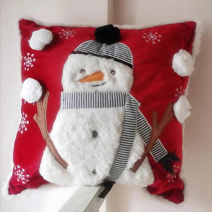 Cojín de Navidad con Muñeco de Nieve