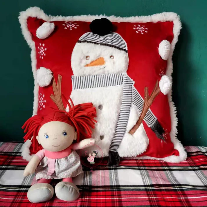 Cojín de Navidad con Muñeco de Nieve