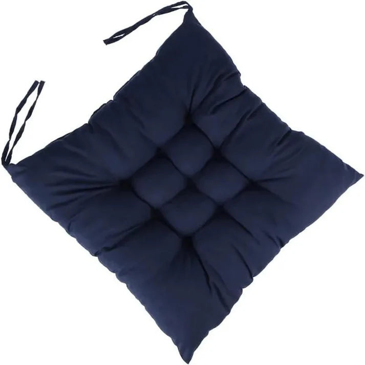 Cojín de Silla Cuadrado con Ataduras
