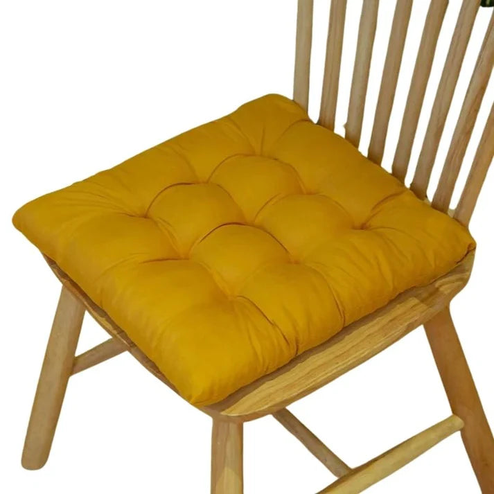 Cojín de Silla Cuadrado con Ataduras
