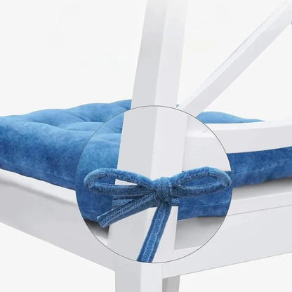 Cojín de Silla Cuadrado con Ataduras