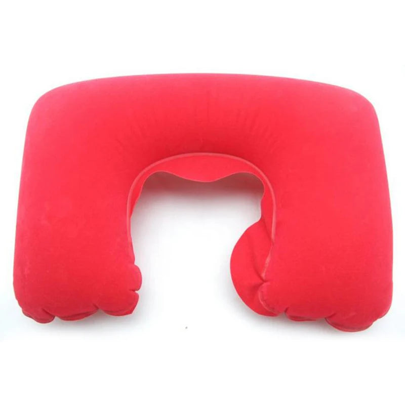 Cojín inflable en forma de C para avión