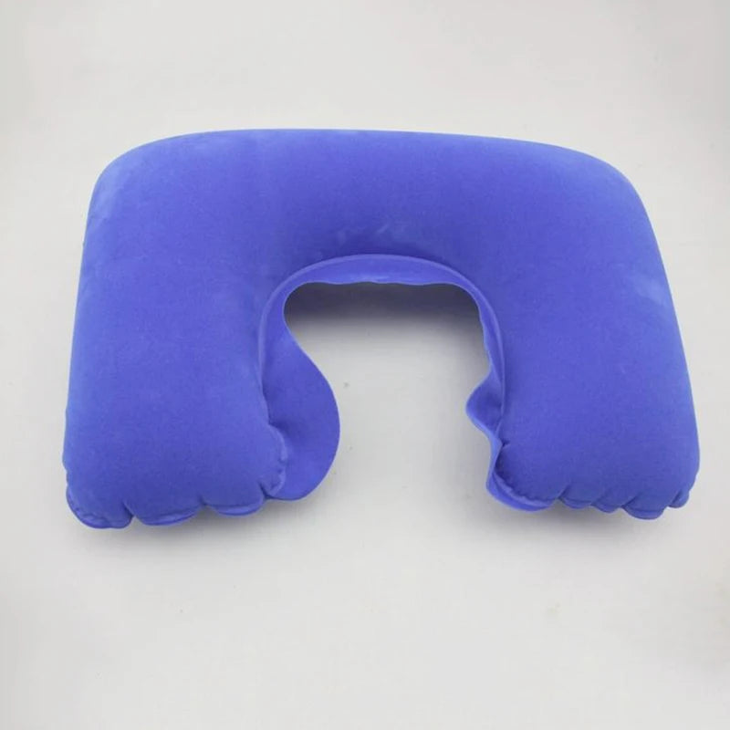 Cojín inflable en forma de C para avión