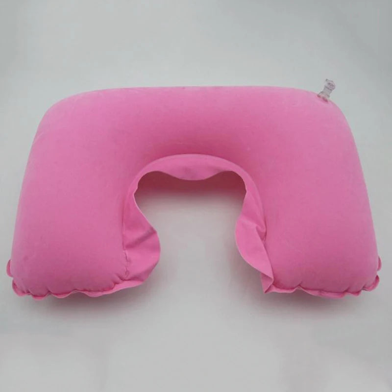Cojín inflable en forma de C para avión