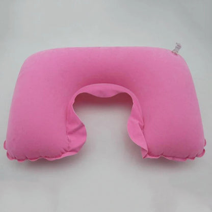 Cojín inflable en forma de C para avión