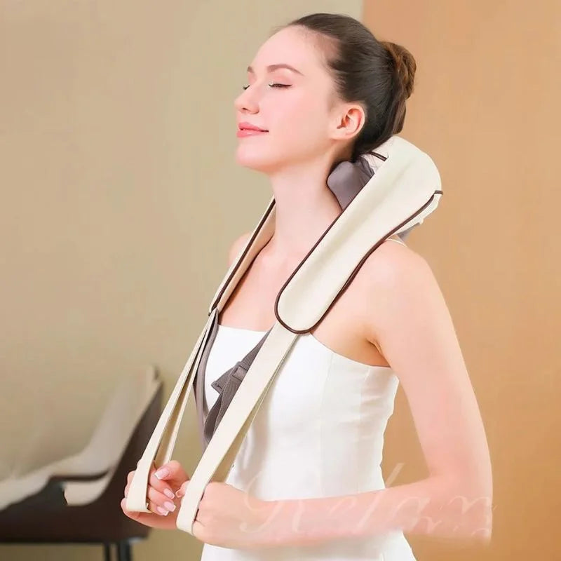 Cojín masajeador cervical eléctrico inalámbrico