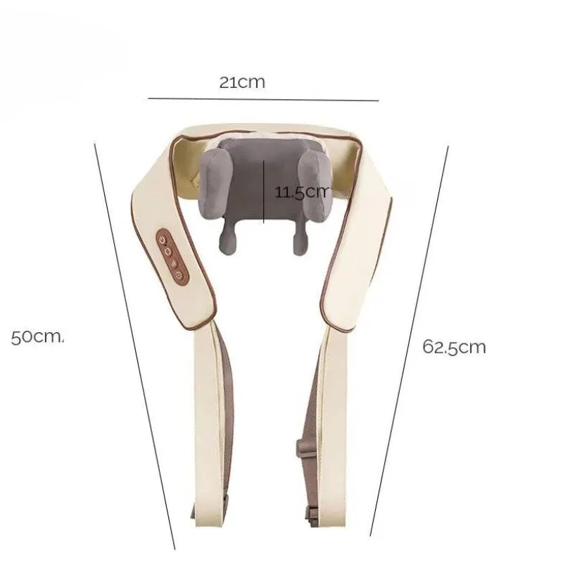 Cojín masajeador cervical eléctrico inalámbrico