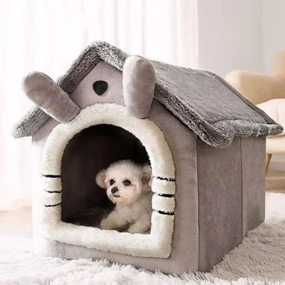Casa Cueva Gris para Gatos y Perros Pequeños